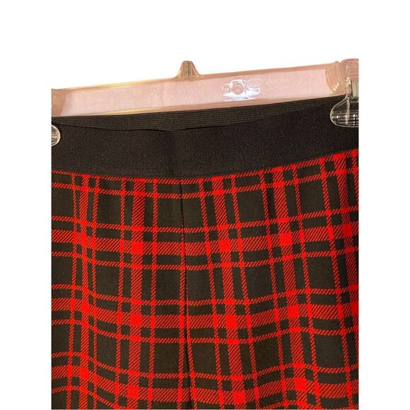Talbots women’s black and red plaid ankle Ponte knit leggings, size 16 - Picture 5 of 6